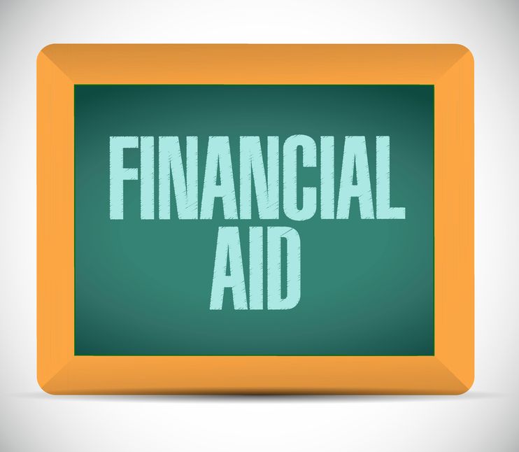 financial aid board sign illustration concept for universities with best financial aid packages
