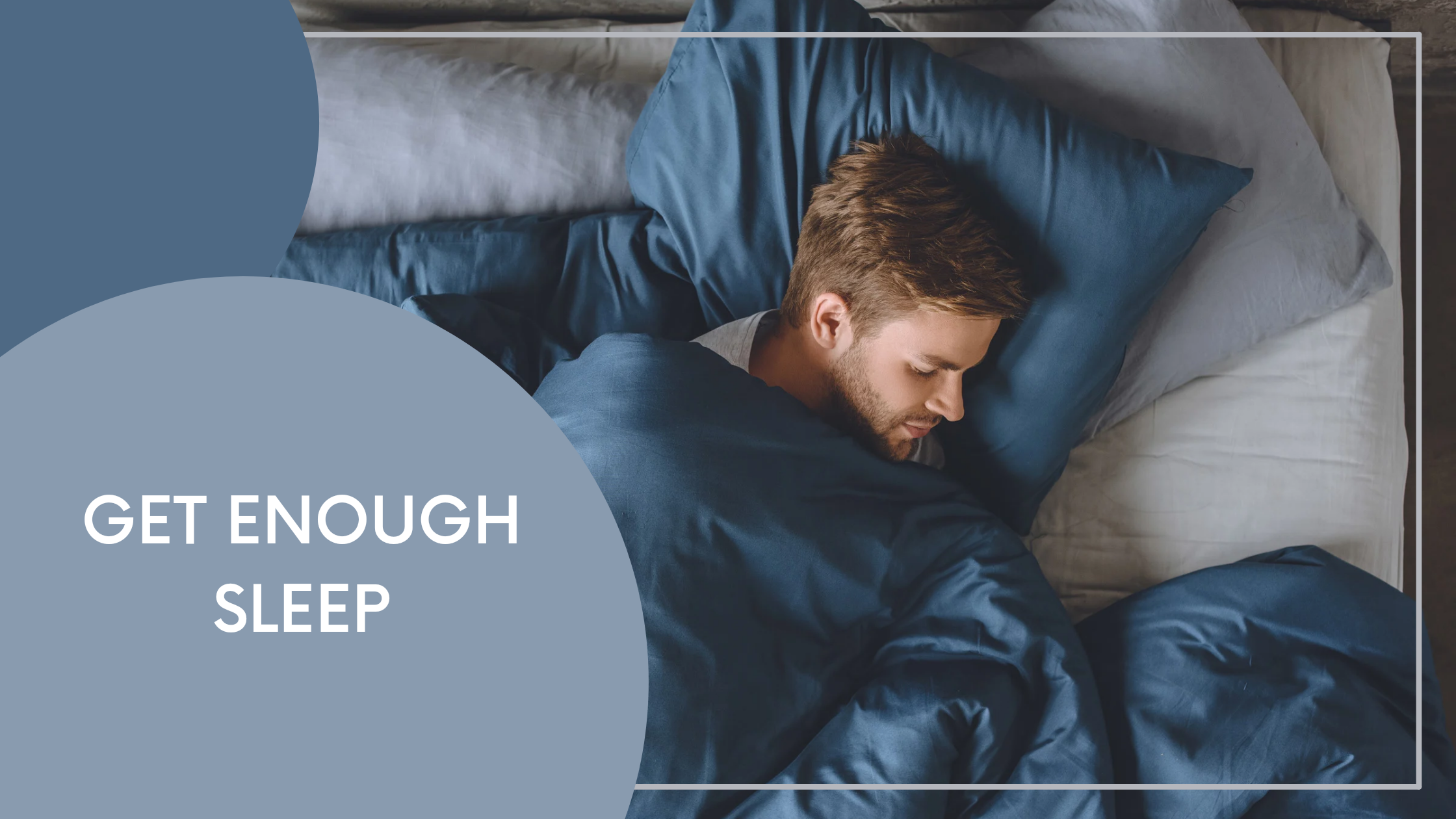 image showing a person getting enough sleep