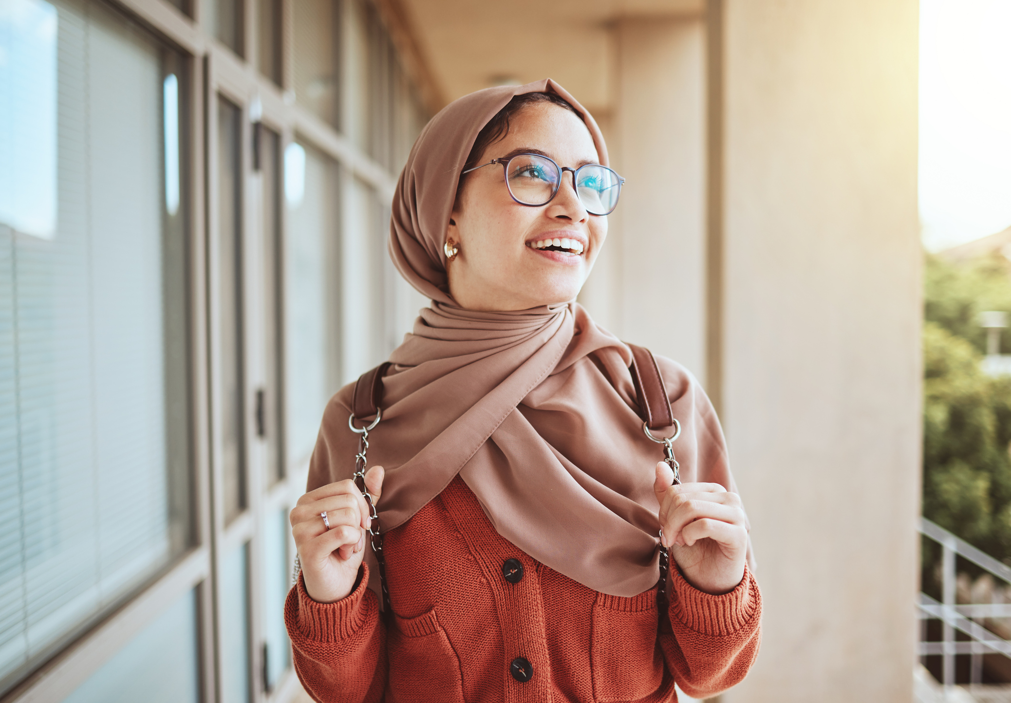 Motivated college student looking toward her future