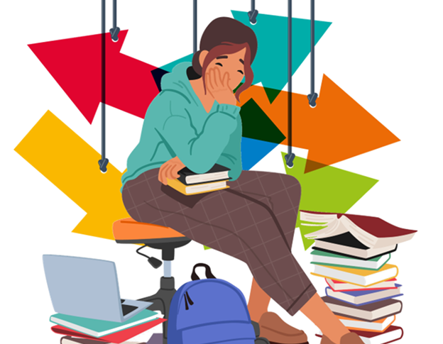 college student stressed making her admission decision