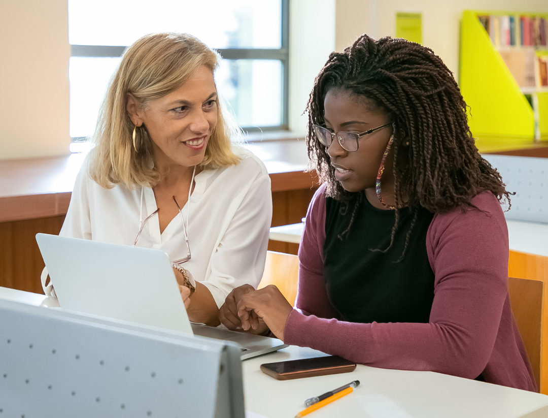 school counselor helping student