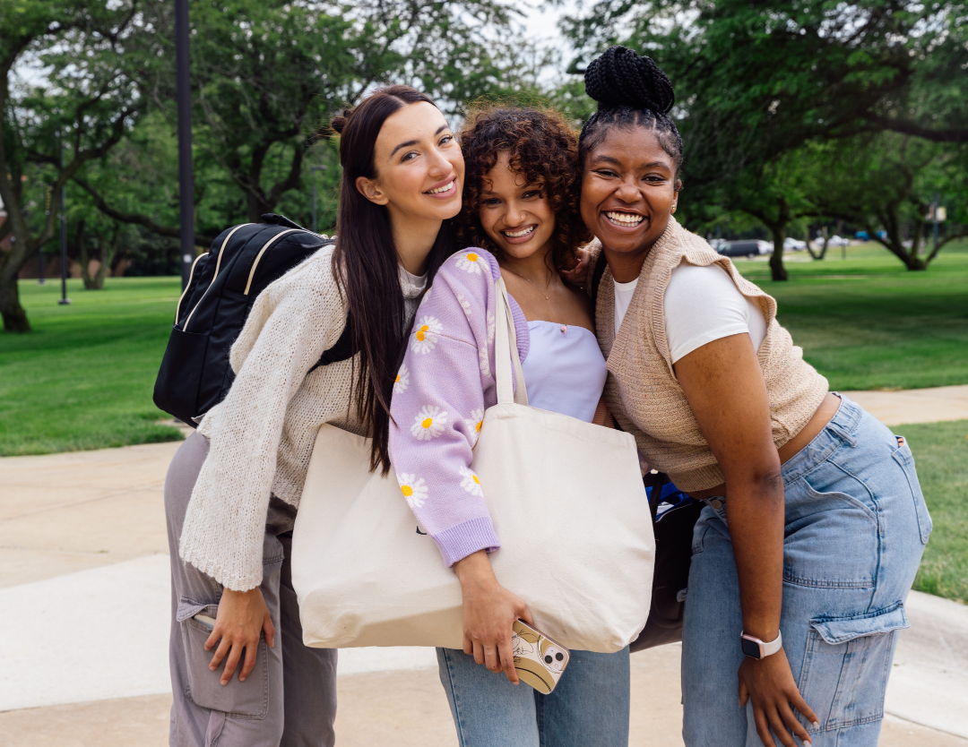 group of college students