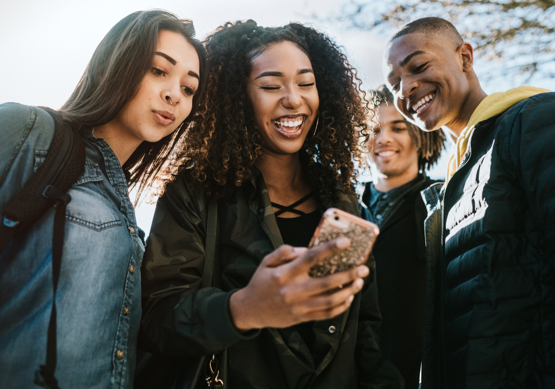 group of college students