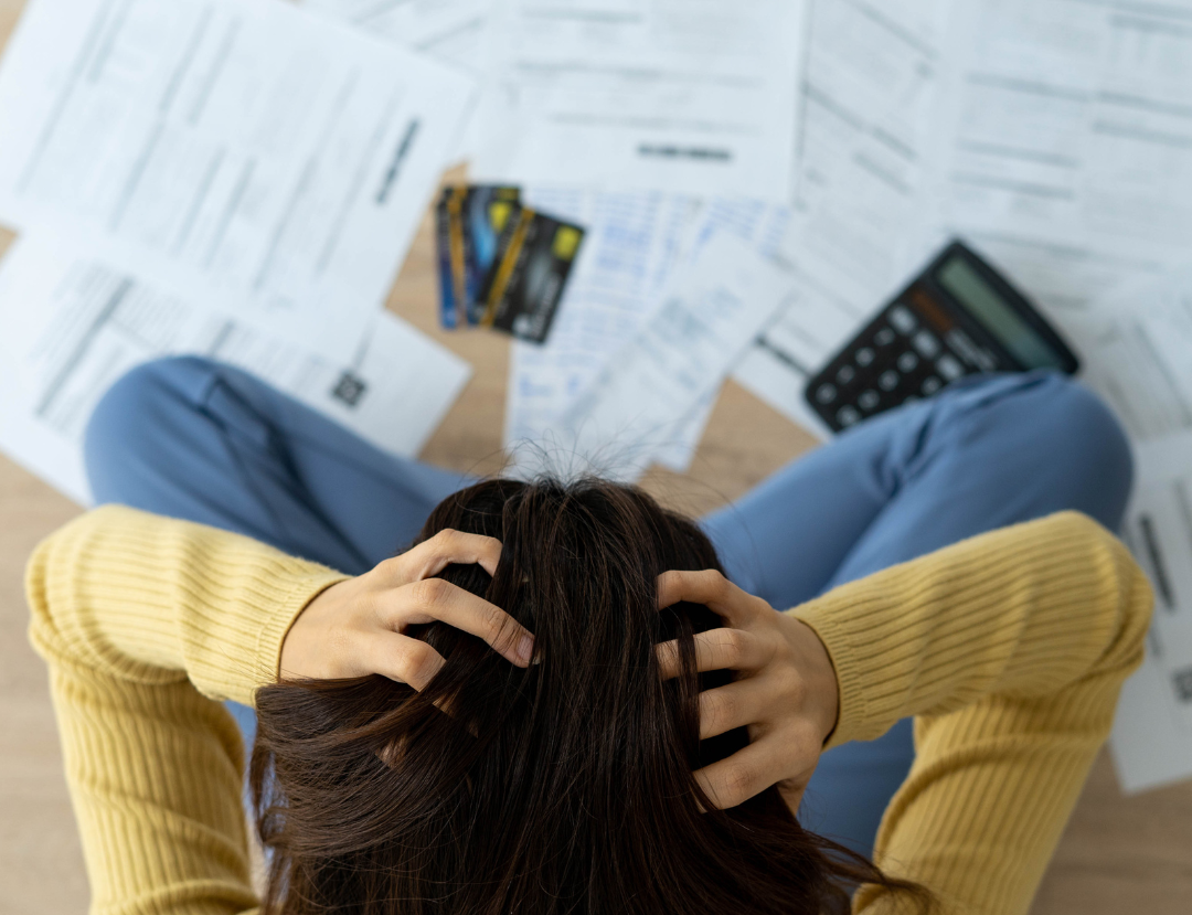 stressing over debt