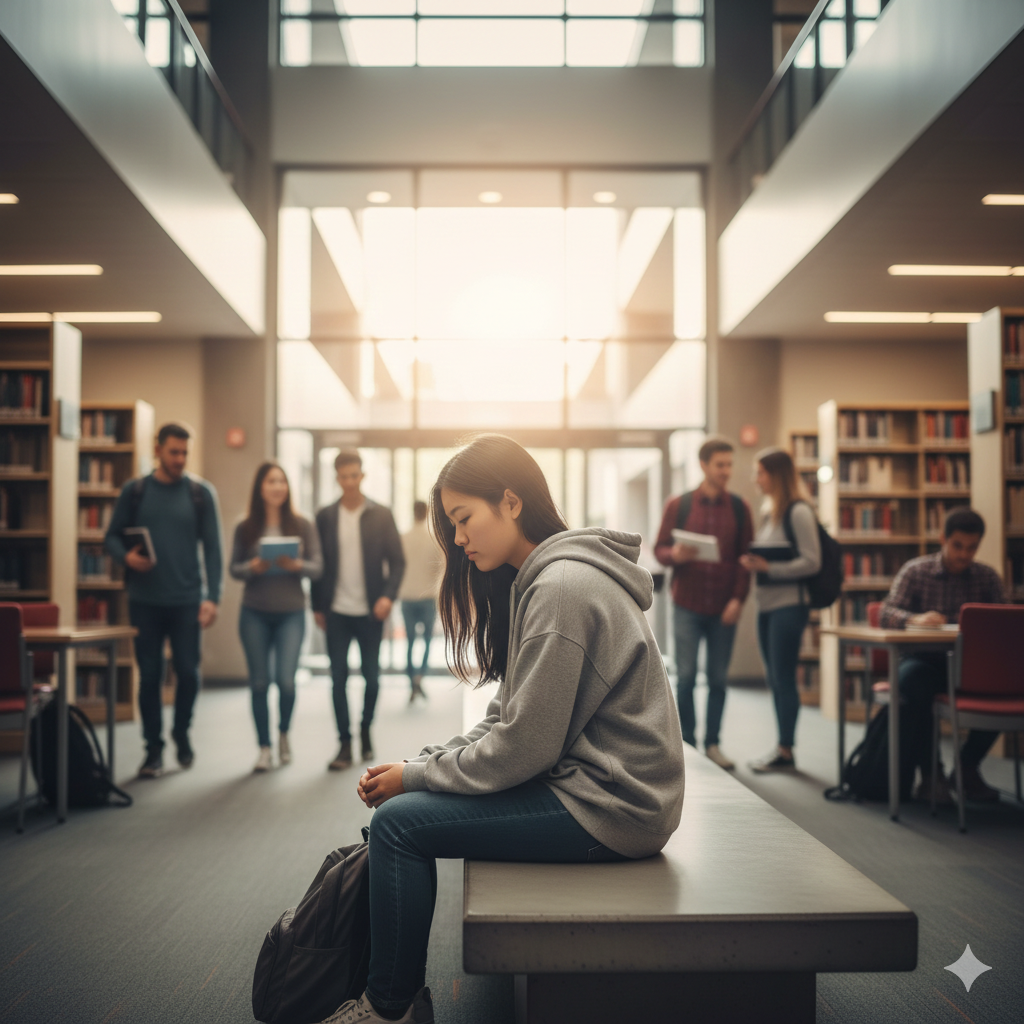 college student who is feeling alone