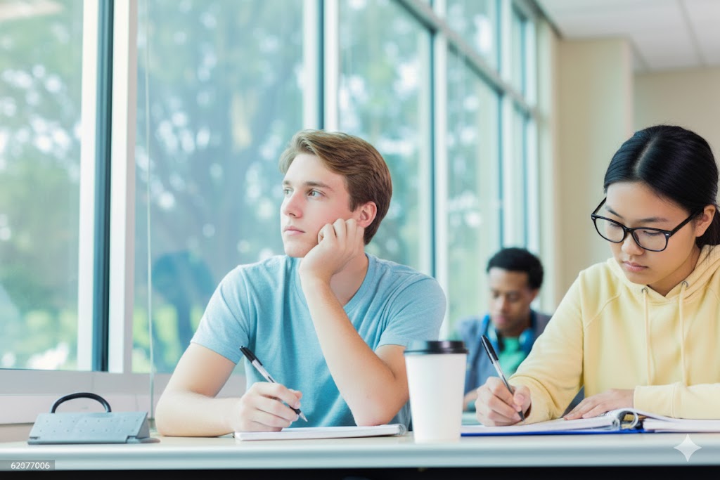 daydreaming student in class - finish the school year strong