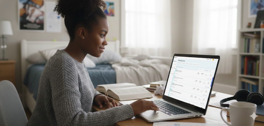 Student applying for scholarships