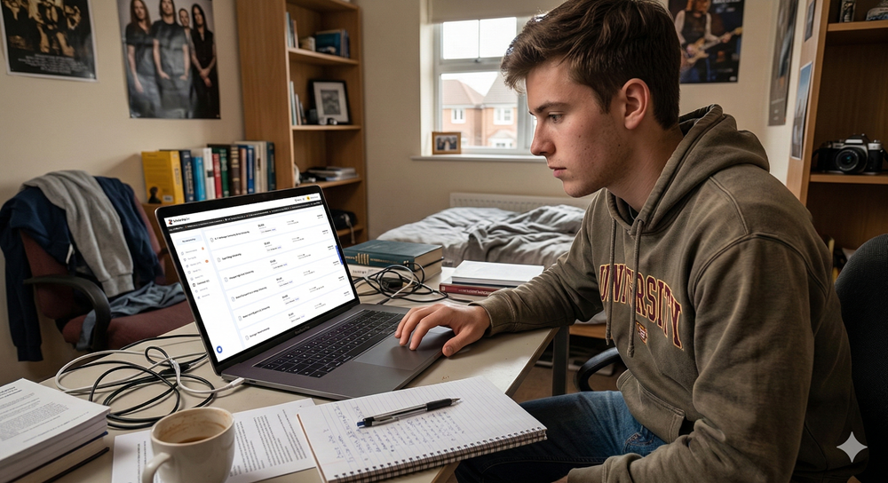 Student applying for scholarships