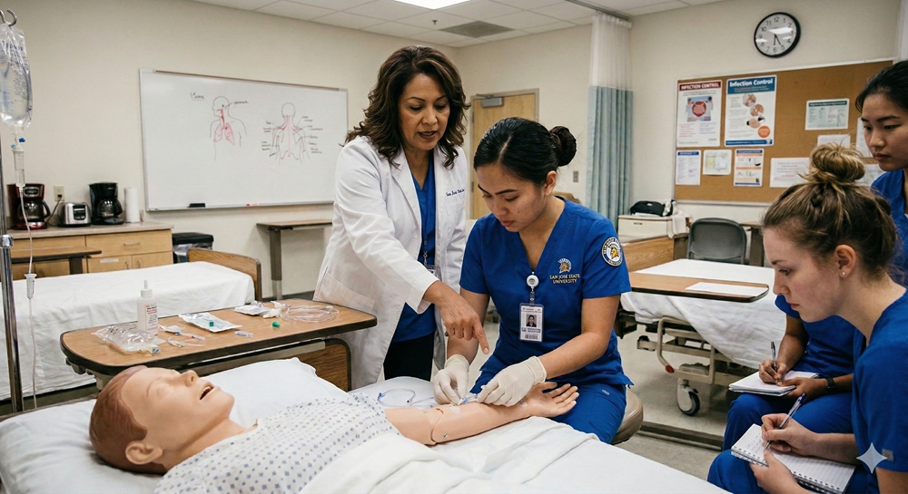 nursing students training