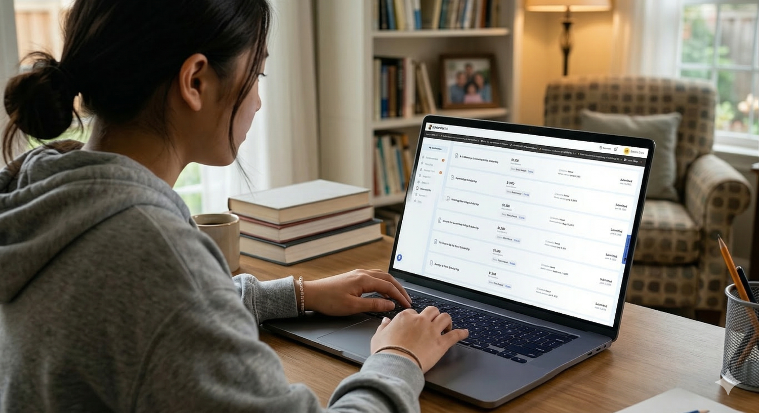 student applying to ScholarshipOwl scholarships
