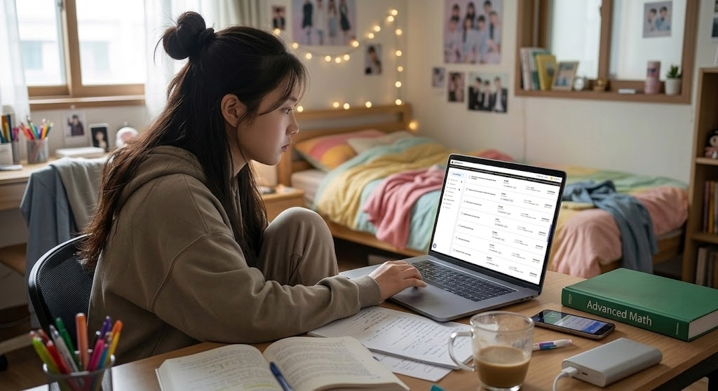 student using ScholarshipOwl to apply for scholarships