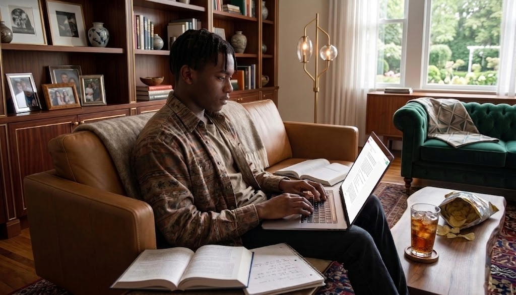 student using the ScholarshipOwl AI Essay Assistant