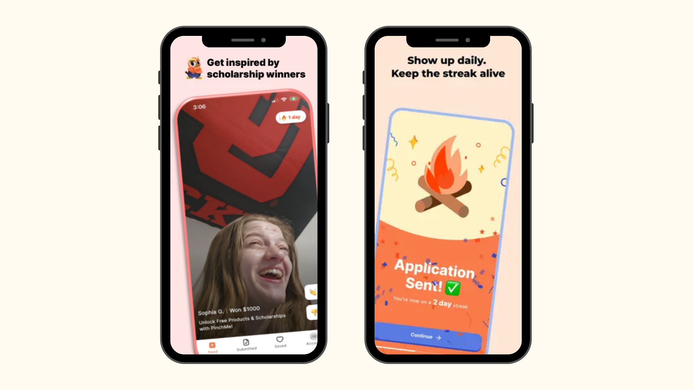 ScholarshipOwl Mobile App - Stay Motivated - screenshots