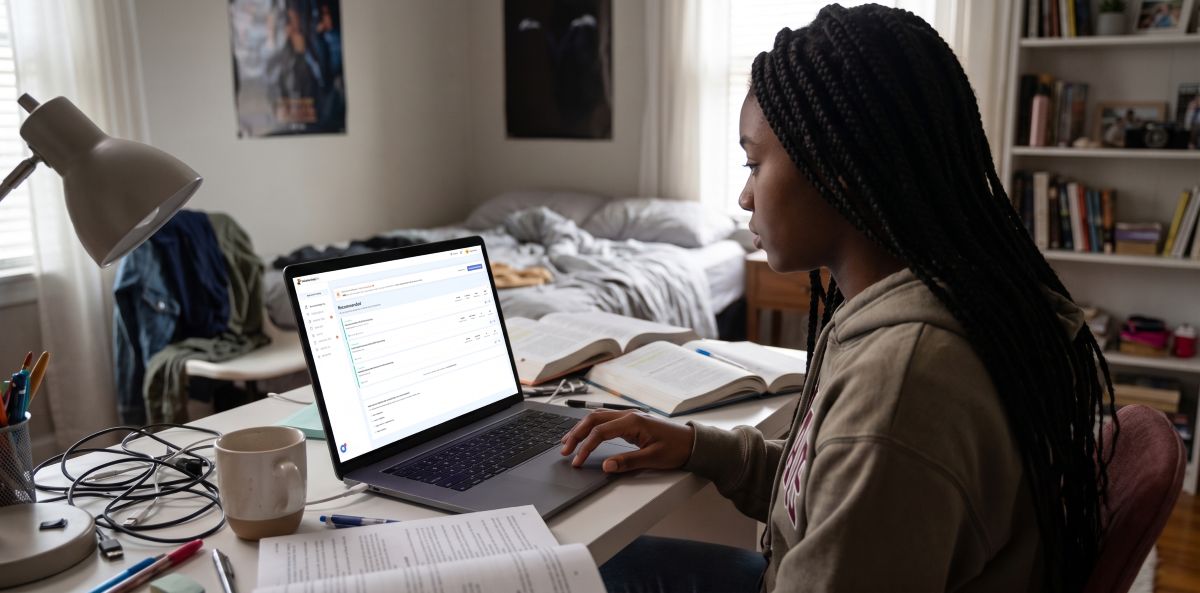 Student applying for scholarships