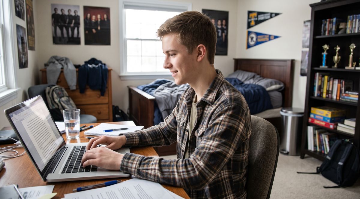 student writing application essay