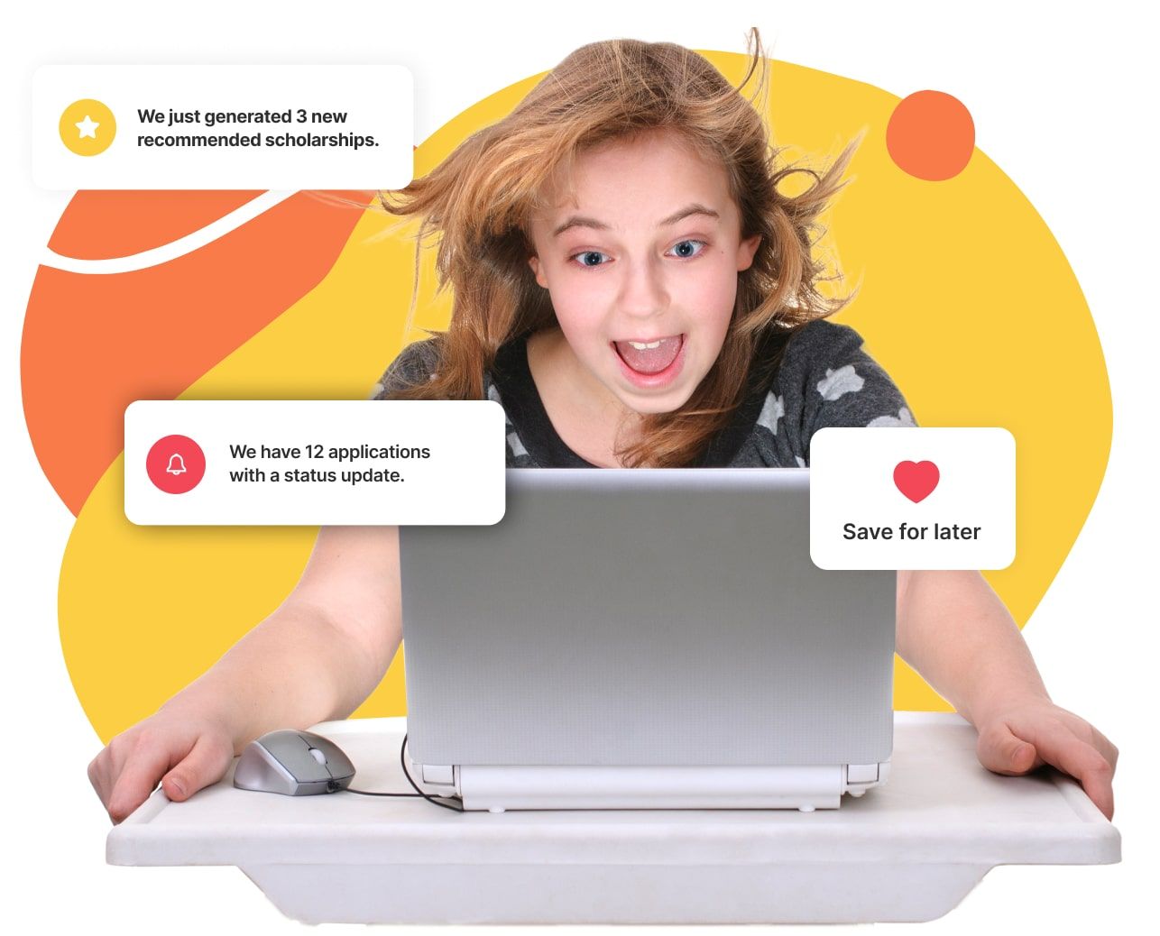 Girl looking at a laptop